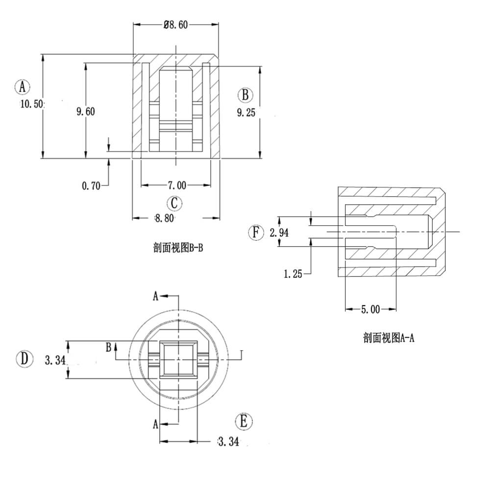 Plastic Single Color Button AN-04